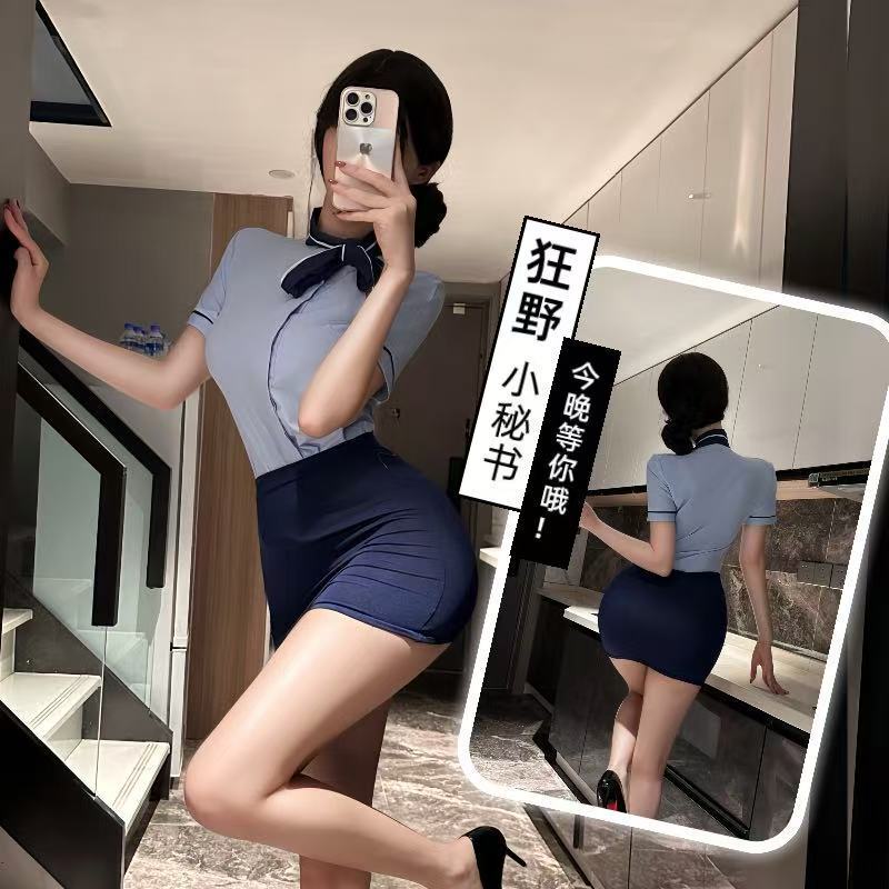 Stewardess Uniform Professional Wear Female Private Stewardess Sexy Lingerie Uniform Role Play Costume One Piece Dropshipping Suit