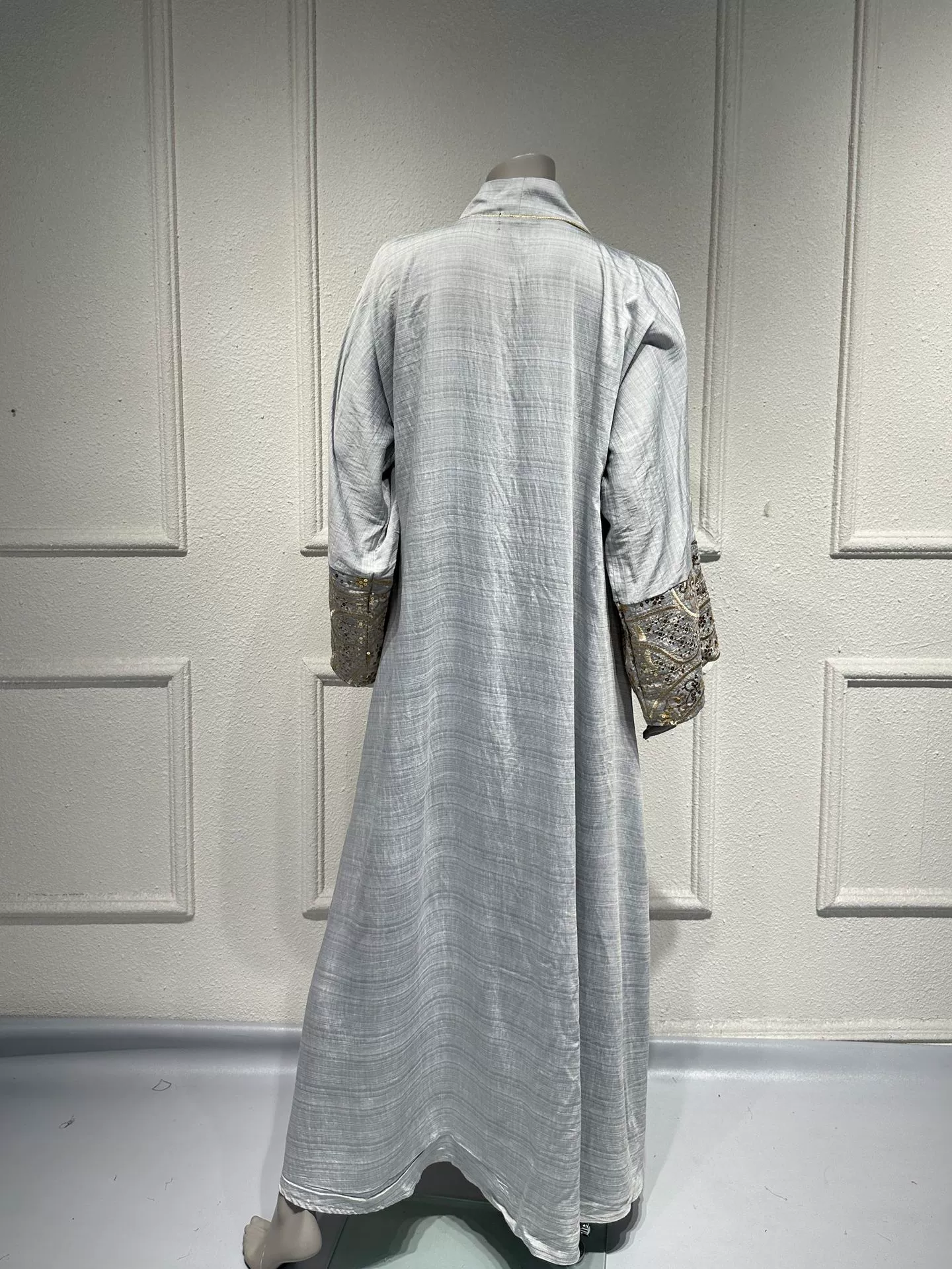 Свадебное платье Abaya Middle East Dubai юбка с Sequined свободная вечерняя стойкая на молнии вышивка кимоно женская одежда