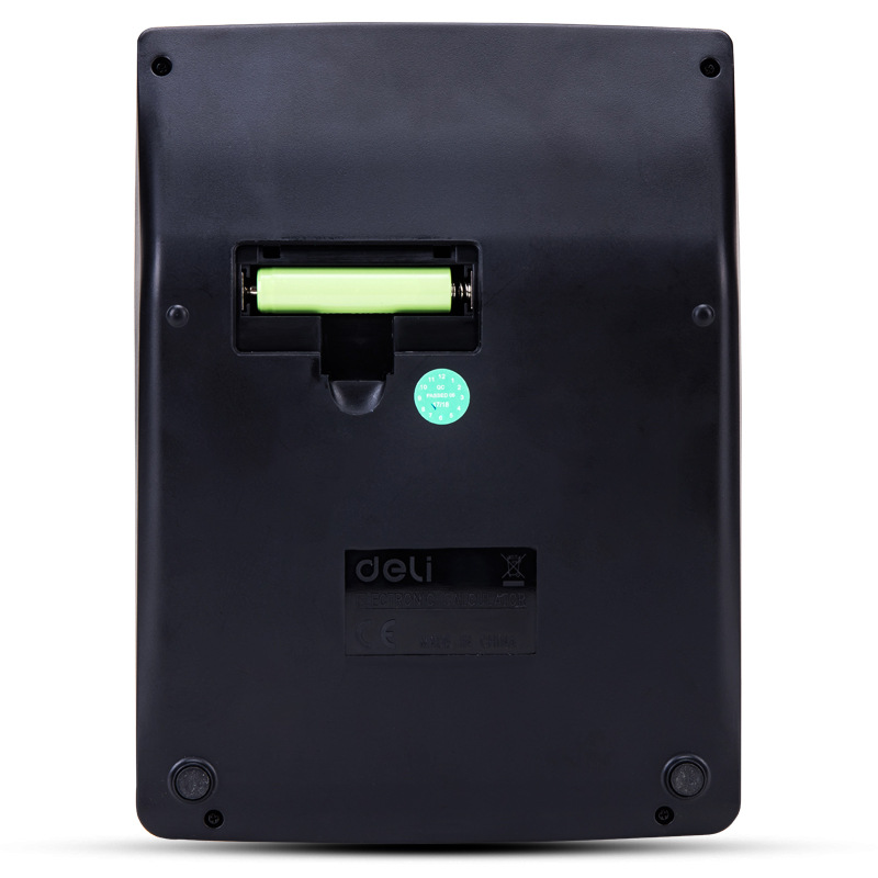 Deli 1520A Calculadora de escritorio solar de 12 bits de doble potencia de ordenador de oficina Calculadora de contabilidad financiera