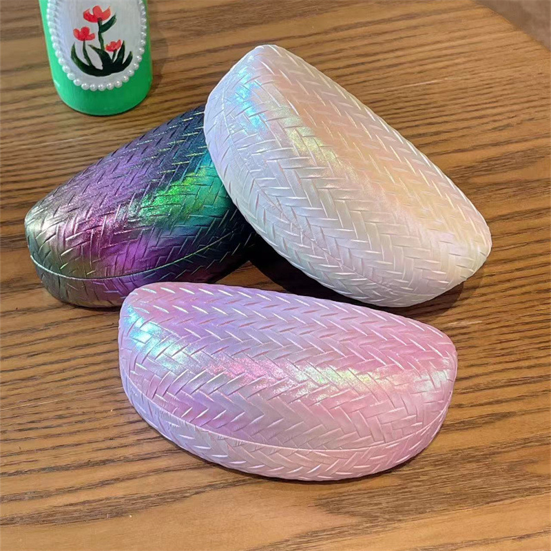 Laser Colorful Glasses Case, High-Looking and High-End Leather Sunglasses Case, New Large Sunglasses Case in Stock