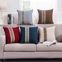 新中式辦公室午睡靠背沙發客廳抱枕批發中國風車用腰枕床頭靠墊