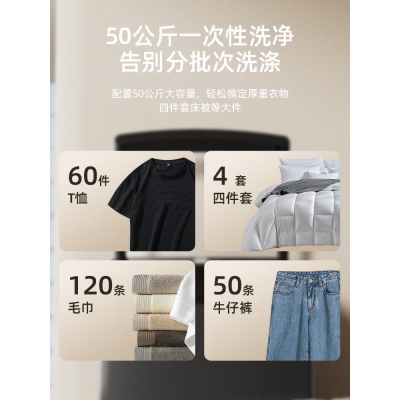 50kg Commercial Large-Scale Hotel Washing Machine for Home Use 20 Fully Automatic Large Capacity 40kg