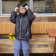 25秋冬新款童装儿童加绒里布双层外套防水软壳冲锋衣连帽轻量外套