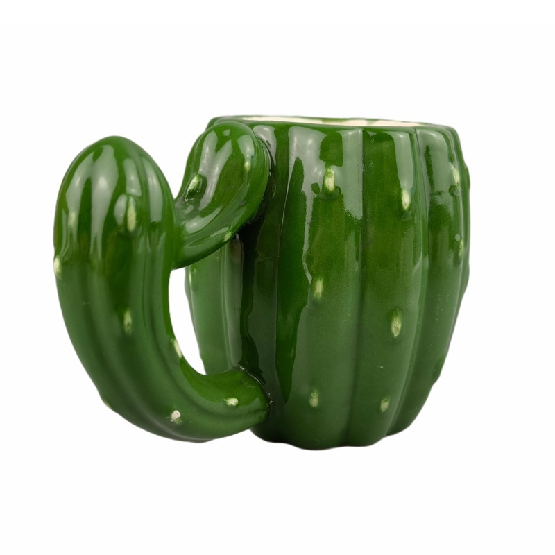 Taza de agua de cerámica de cactus creativa nórdica Taza de regalo de pareja Modelado de plantas Taza de publicidad 3D creativa