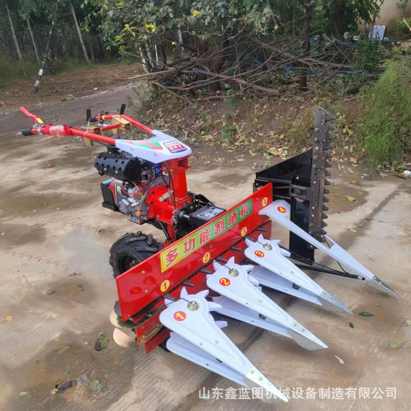小型自走式割晒机 辣椒牧草割晒机 多功能农作物秸秆割倒铺晒机