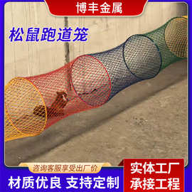 松鼠跑道笼子户外萌宠乐园隧道松鼠跑笼不锈钢拉伸通道丝网笼子