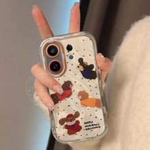 适用四只穿衣小狗vivos30promini手机壳全包防摔VIVOs30轻奢小众