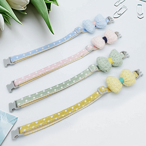 Pet Collar Accessory Wholesale Manufacturer Cute Bowknot Cat and Dog Collar Adjustable Pet Neck Collar