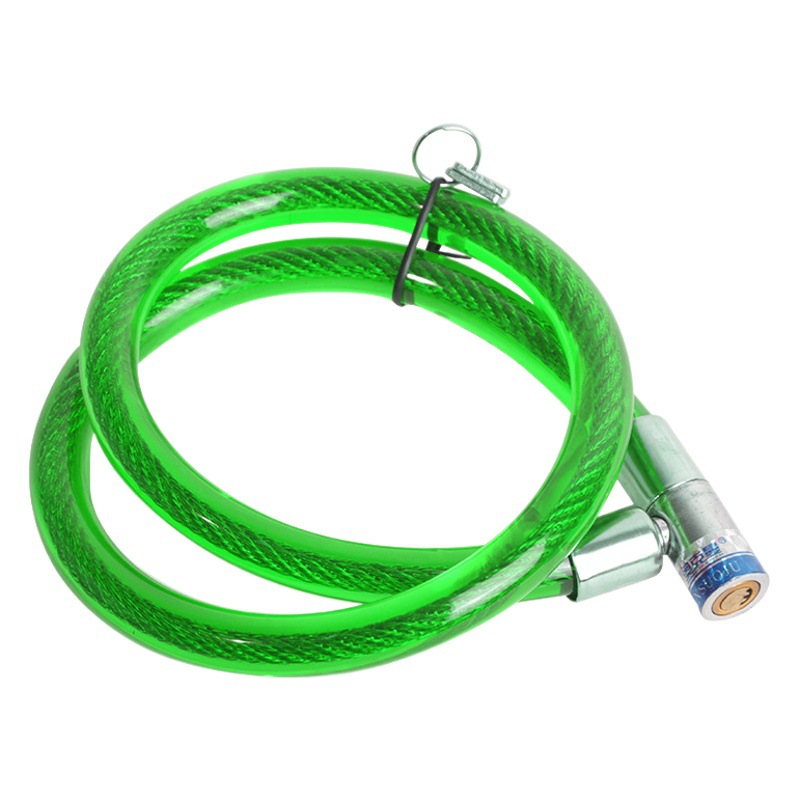 Wholesale ring-shaped key lock bicycle steel cable lock electric car anti-theft lock multi-specification lock wire lock chain lock