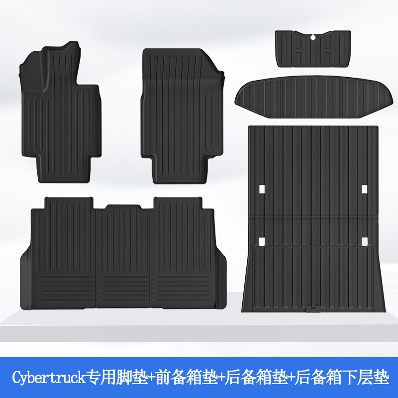 Aplicable a Tesla Cybertruck Foot Pad 2024 TPE para todo el tiempo Cyber Pickup Foot Pad