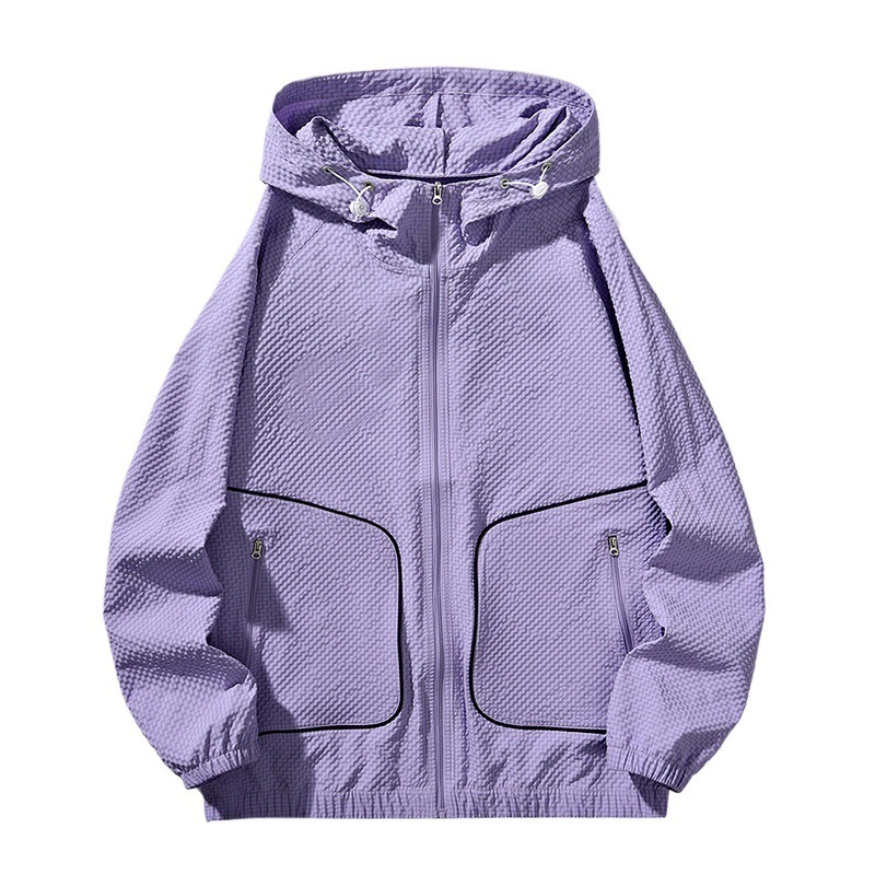 Camping de montaña al aire libre permeable hielo secado rápido ropa de protección solar mujer de verano suelta chaqueta deportiva masculina ultra delgada