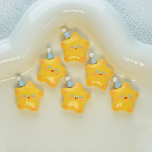 黄色戴帽子星星配件diy五角星发夹头饰手机壳冰箱贴片奶酪饼干