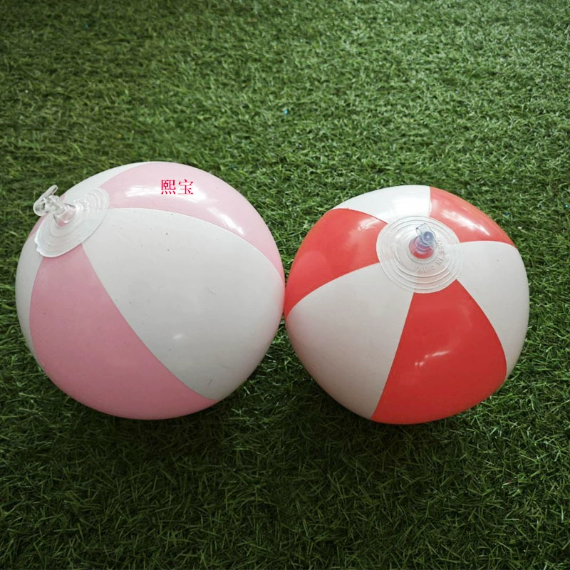 Надувной пляжный мяч розово-белый, 17 см, красный и белый мяч из ПВХ, надувной водный мяч