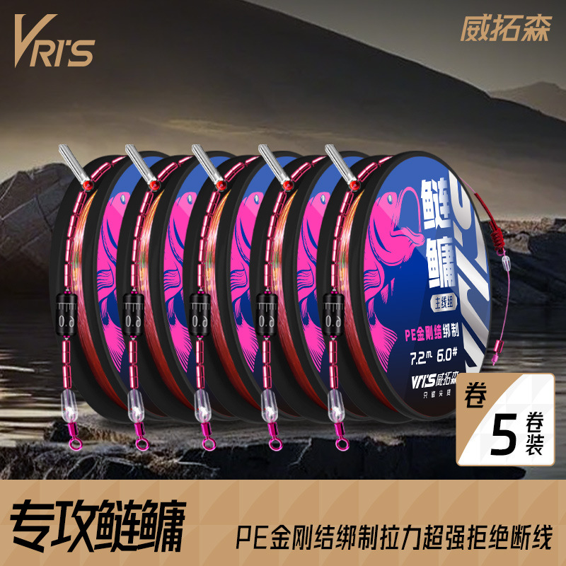 Weituosen silver carp and bighead carp mainline fishing line set, fishing kit for catching large fish, complete set of fishing gear for black carp and grass carp