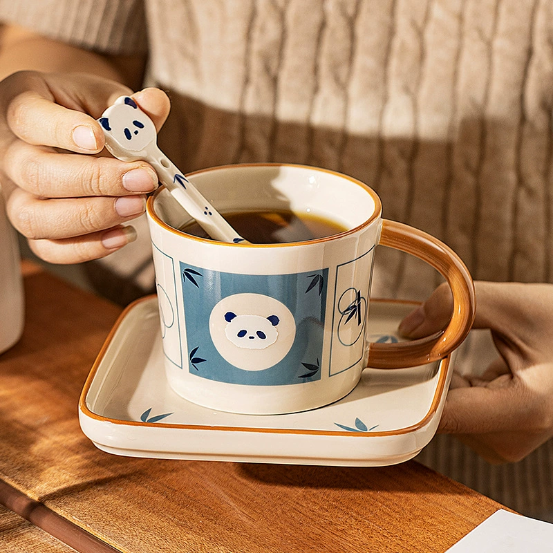 Кружка Mototo Panda, керамическая, для дома, для пары, водная/завтрачная/кофейная