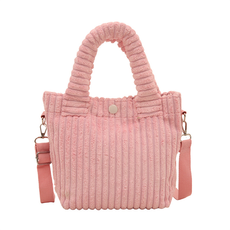 Nicho de velcro bolso de balde 2024 nuevo invierno literatura y arte mochila bolso de color caramelo lindo bolso especial