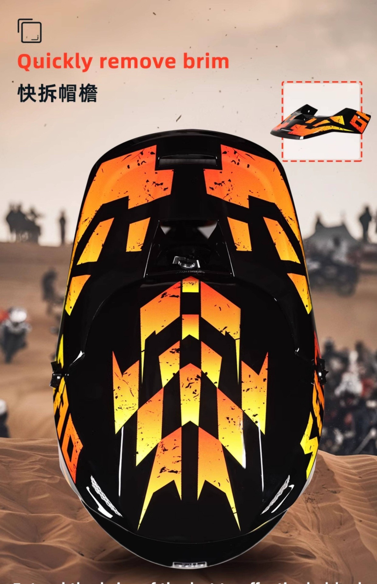 3C Certified Off-Road Motorcycle Helmet, Safety Helmet for Men and Women, Rally Full-Face Helmet, Mountain Biking Downhill Full-Cover Helmet, All-Season