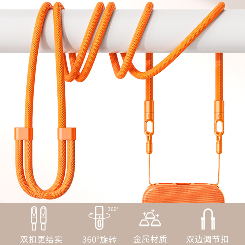 XDcase cuerda de poliéster de 7 mm Doble hebilla ajustable cables de teléfono móvil para cualquier caso de teléfono móvil