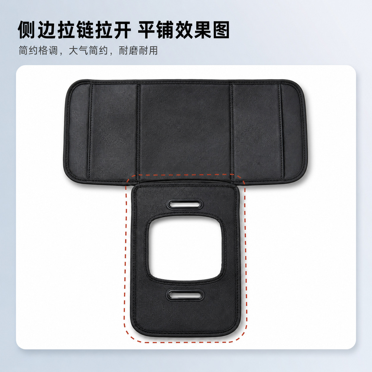 Car trunk storage box, large-capacity passenger-side storage box, organizer box, PU leather car storage box