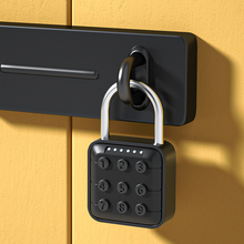 智能密码锁户外防水防锈挂锁电子指纹挂锁大门家用防盗柜子锁方贸