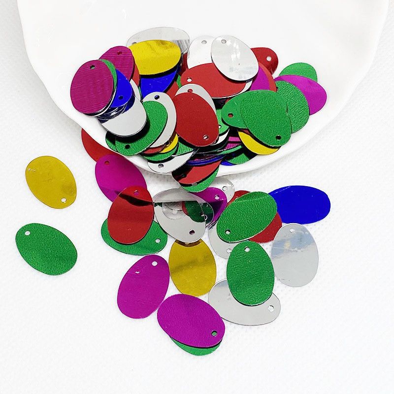 Recommended oval silver bottom sequins single hole sequins…