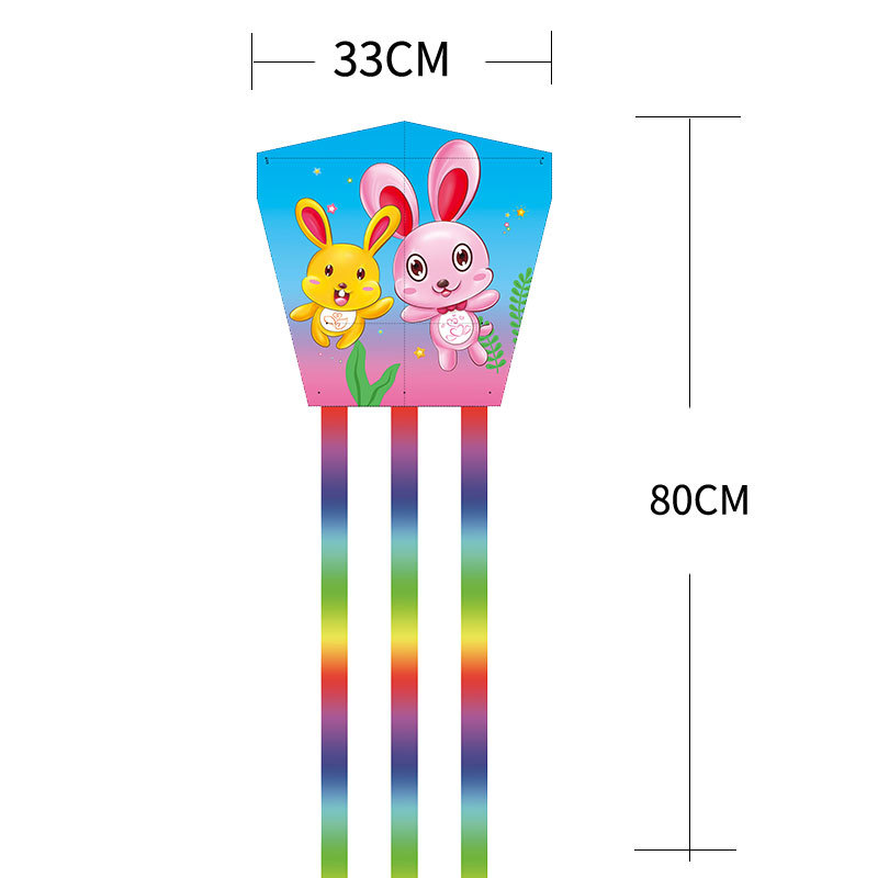 Fishing Rod Kite New Cartoon Children's Fishing Rod with Line Handheld Plastic Small Kite Street Fishing Kite Wholesale