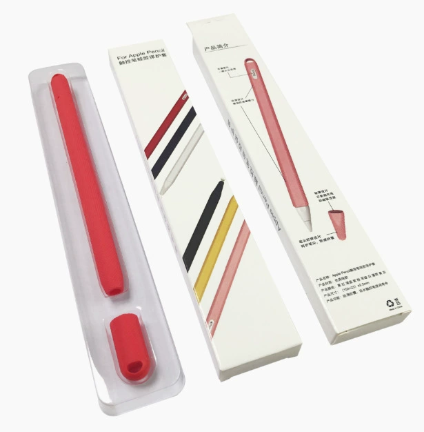 Совместимый стилус для Apple Pencil 2-го поколения, силиконовая накладка на корпус, колпачок наконечника, защитная крышка для сенсорного пера iPad