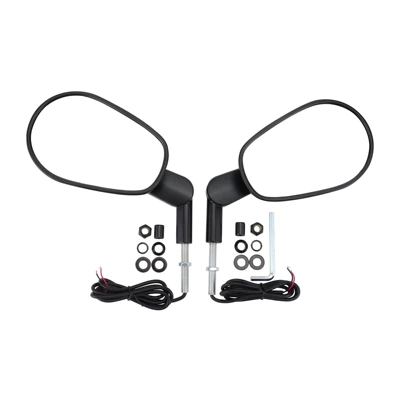 Rearview mirror rearview mirror rearview mirror 1 pair with LED turn signal light black applicable motorcycle electric car