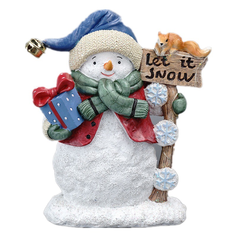 Decoración de Navidad americana creativa Navidad luminoso regalo resina artesanía hogar sala de estar decoración de escritorio