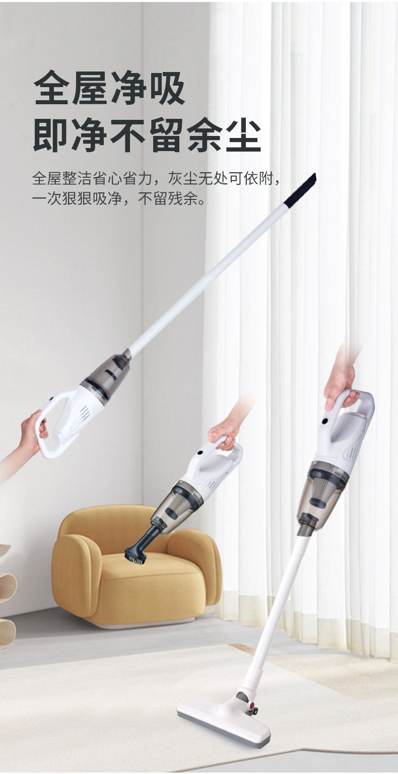 Cross-Border Car Vacuum Cleaner New Small Household Dust Collector Large Suction Cleaning Machine Wireless Handheld Vacuum Cleaner