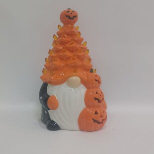 1 Set of Ceramic Halloween Pumpkins, Santa Claus, and Christmas Trees with Led Lights, Creative Business Gifts