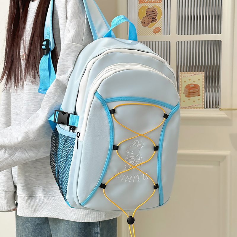 Nuevas mochilas escolares para estudiantes universitarias Diseño de nicho ins Mochila simple y versátil para estudiantes de secundaria Mochila de viaje de ocio