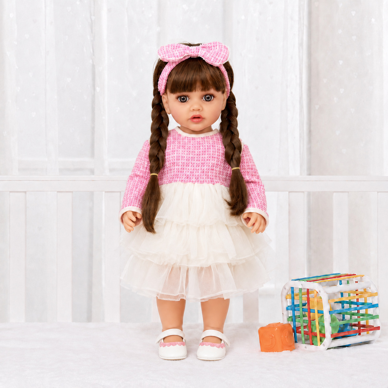 Muñeca Reborn Interactiva con Sensor Inteligente 40cm de Vinilo Multilingüe