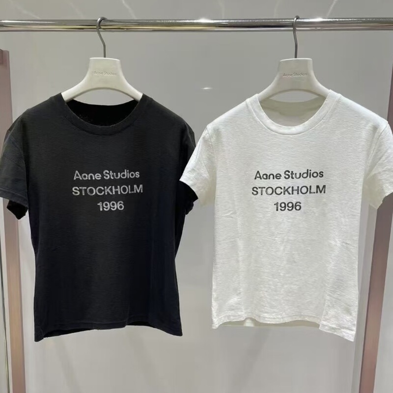 Nanyou Women's Clothing 25Ss New Women's Letter Print Short Sleeve T-Shirt Small Size Vintage Distressed Dirty Look Shirt