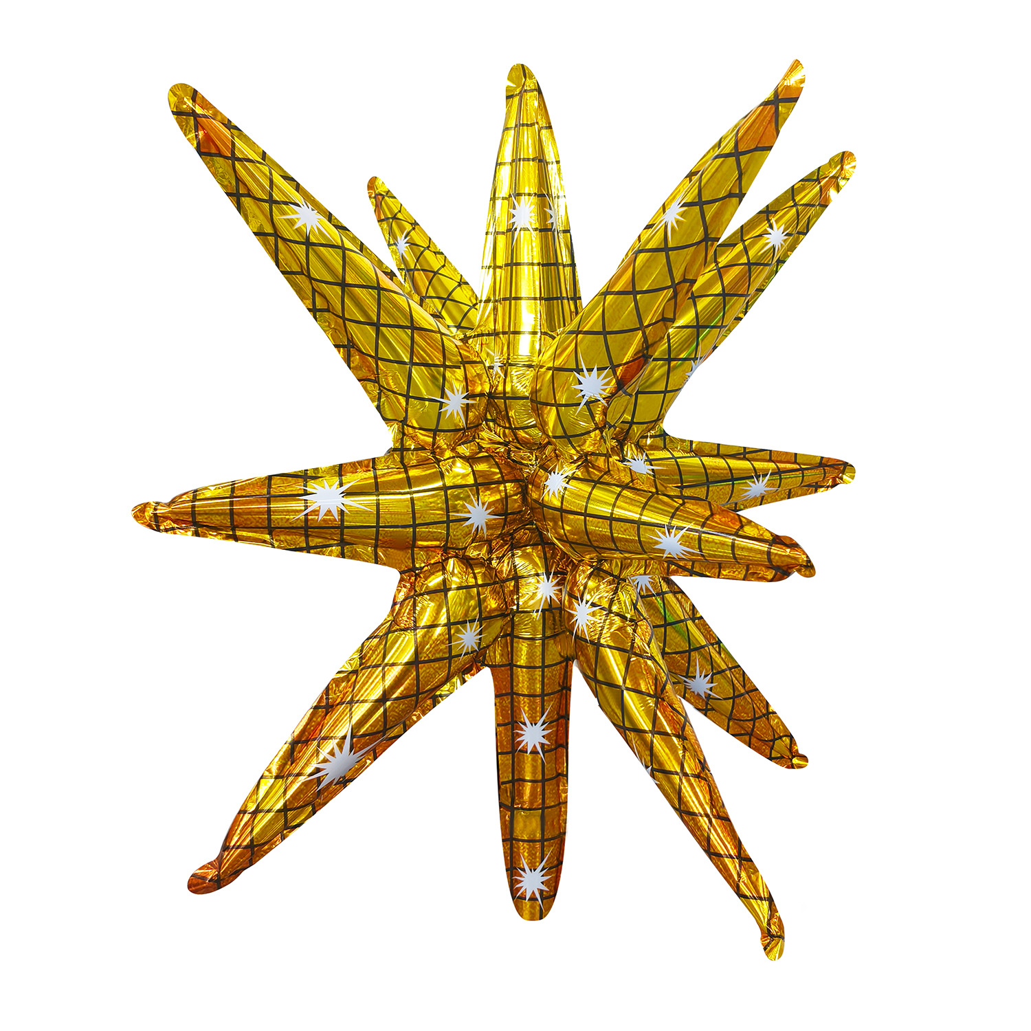 Transfronterizo de 22 pulgadas explotando una estrella en gota de agua brillante de aluminio 4D película de aluminio globo de aluminio diseño de fiesta de cumpleaños image 27