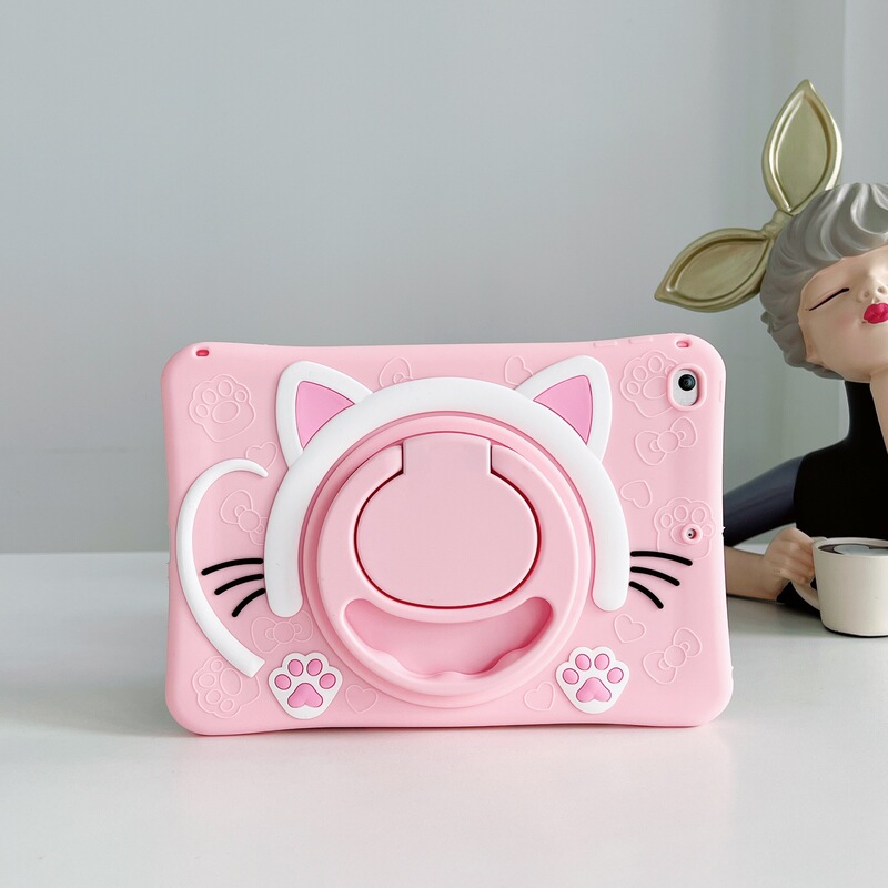 360 degree rotating bracket ipad mini3 flat protective cover cute cat ipad5 silicone 10.2 inch suitable 360 degree rotating bracket ipad mini3 flat protective cover cute cat ipad5 silicone 10.2 inch suitable