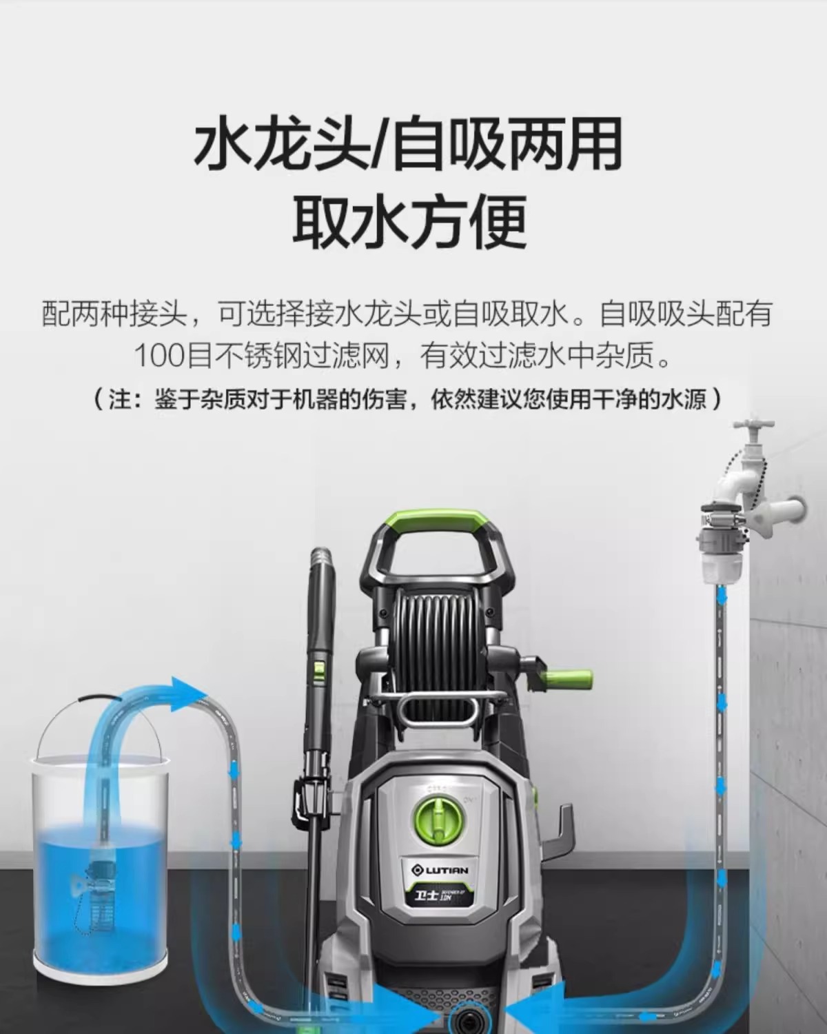 Lutian Garden Cleaning Machine Car Washer High Pressure Water Gun