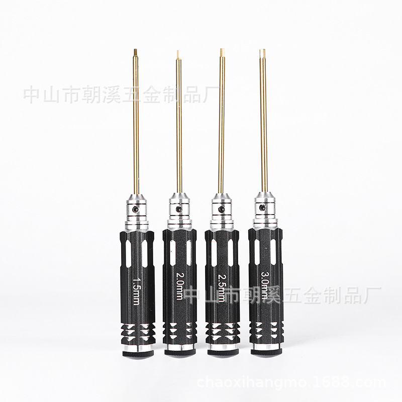 RC外六角1.5、2.0.2.5.3.0mm.高速钢镀钛金航模工具螺丝刀