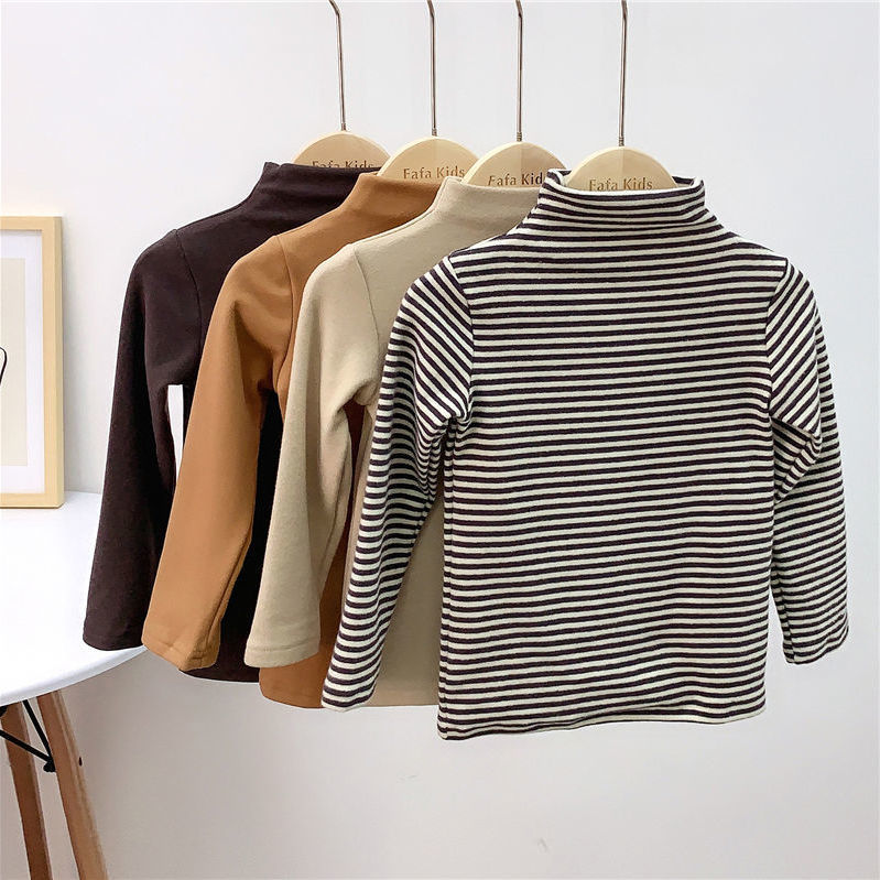 Ropa infantil 2026 nueva camiseta de base infantil camiseta de manga larga para niños con ropa de moda para niños niñas camiseta de aire extranjero