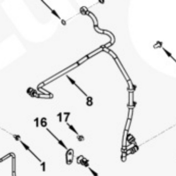 康明斯QDB6.7燃油回油管4994934适配成工CG948H装载机铲车发动机
