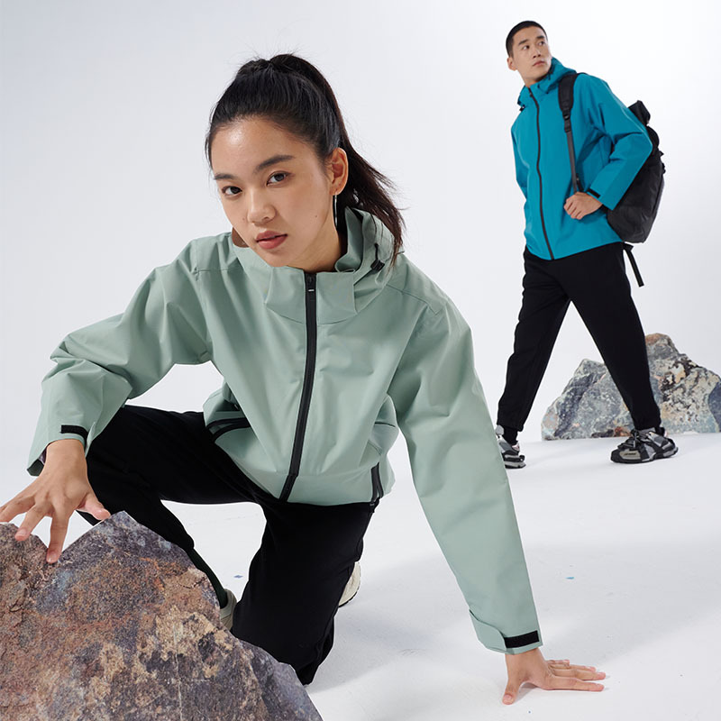 Chaqueta de una sola capa al aire libre con capucha delgada cazadora deportiva casual impermeable resistente al desgaste traje de Montañismo grupo compra overoles