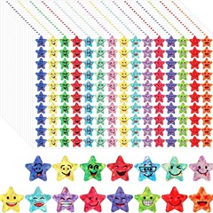 10枚/パック入りレーザー笑顔シール奨励グラフ装飾ステッカーラベル