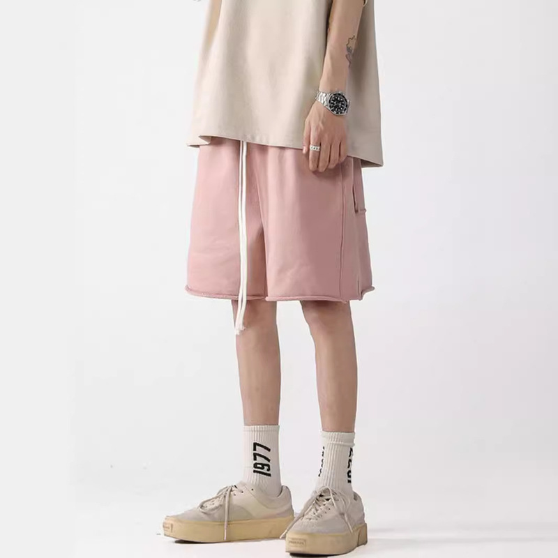 Wei Pants Shorts Men's Summer American Style Retro Trendy Brand Pink Five-Five Medium Pants Loose Casual Running Sports Pants