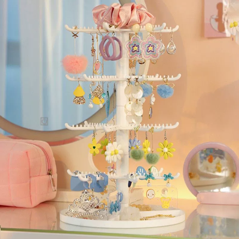 Стойка для ювелирных изделий брелок акриловая вешалка вращающийся настольный крючок новый периферийный кулон ожерелье