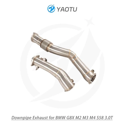 Suitable for BMW M3/M4 G8X 3.0T direct-flow downpipe Escape free-flow pipe exhaust system (Exhaust pipe)