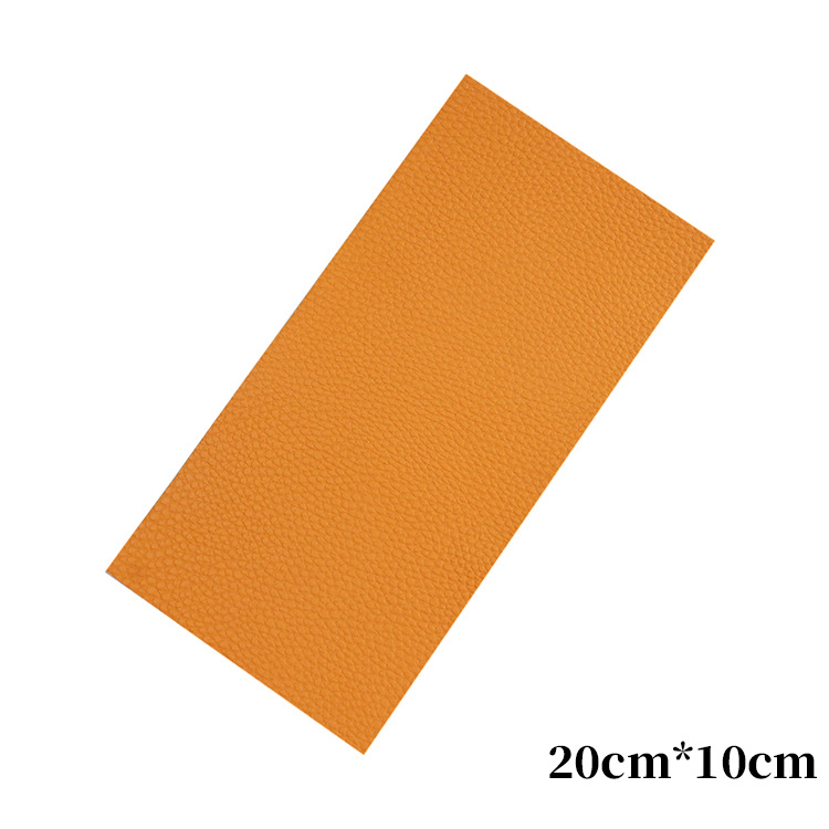 Los fabricantes suministran el subsidio de reparación de cuero de color autoadhesivo completo PU Litchi grano Road pegatinas sofá cojín agujero parche pegatinas