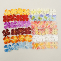 4 センチメートル模擬焼けエッジ 4 ピースアジサイの花びら 1 パック/100 ピース DIY 造花ヘアピン学生帽子装飾アクセサリー