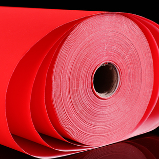 Thickened Red Rice Paper Long Scroll Large Red Plain Surface Handwritten Calligraphy Spring Festival Couplets Paper Paper-Cut Semi-Cooked