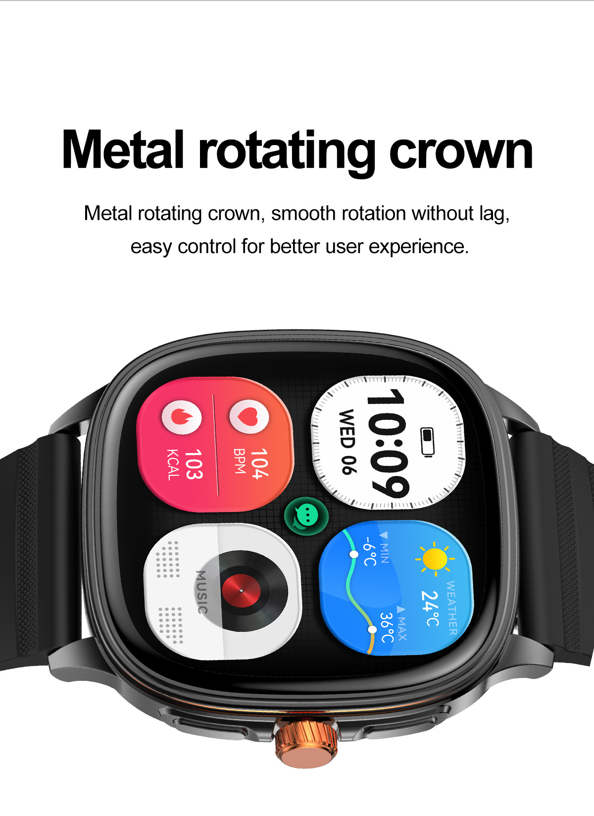 Smartwatch Mit Bluetooth Telefonie Sprachassistent Fitness Tracker_voghion.com