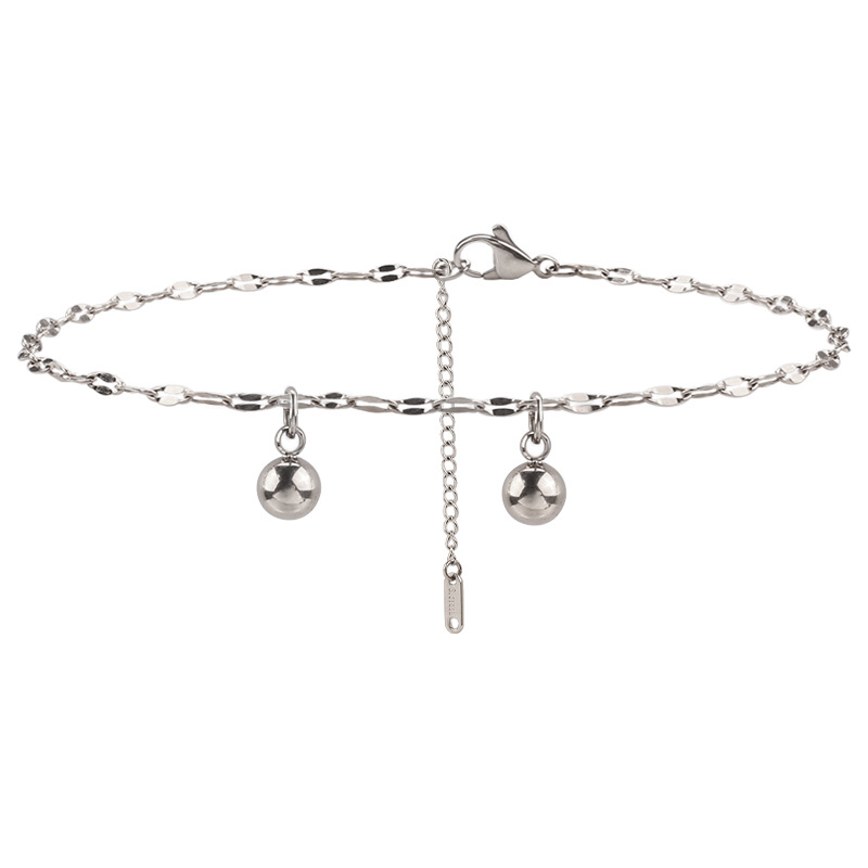 Simple Style Round Stainless Steel Women's Anklet display picture 7